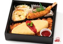 たいめいけん オムライス えびフライ弁当 1 350円 三代目たいめいけんの弁当配達 くるめし弁当