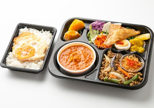 ベジタリアン ベジキーマカレー 野菜とソイミートのインド風炒めセット 1 0円 ムガルの弁当配達 くるめし弁当