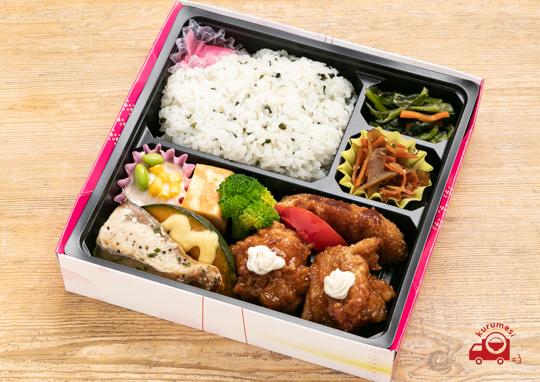 チキン南蛮 ブリのねぎ塩焼き弁当 750円 上井草食堂の弁当配達 くるめし弁当