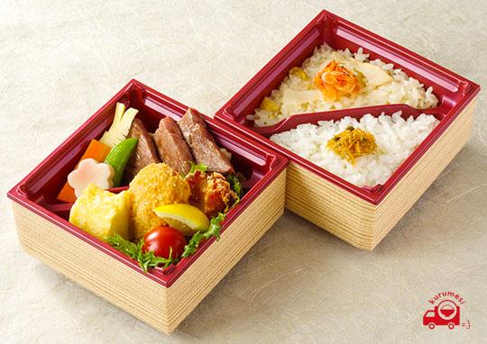 梅の花 黒毛和牛ステーキと卯の花コロッケの二種御飯弁当 1 670円 梅の花札幌店の弁当配達 くるめし弁当