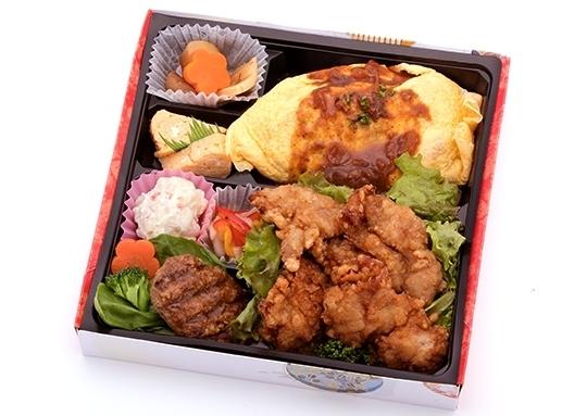 グー特製オムライス 秘伝の唐揚げ 黒毛和牛手ごねハンバーグステーキ弁当 1 000円 グー弁当 くるめし弁当