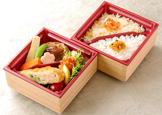 梅の花 豆腐ハンバーグと豆腐海老カツの二種御飯弁当 1 180円 梅の花レストランの弁当配達 くるめし弁当