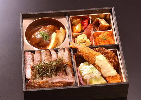 浅井シェフの欲張りロイヤル弁当 2 170円 浅井食堂の弁当配達 くるめし弁当