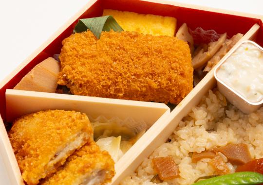 松 かじきのフライ自家製タルタルソース 1 080円 凧ずし はたずし の弁当配達 くるめし弁当